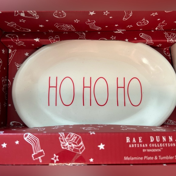 Rae Dunn Christmas Melamine Plate & Tumbler Set - Picture 5 of 6